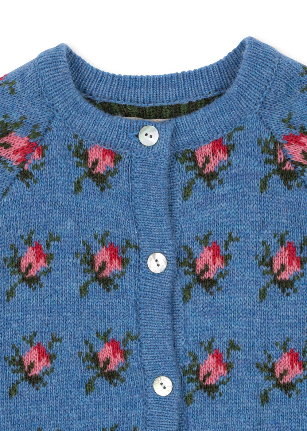 [Konges slojd] Belou Knit Collar Cardigan - Rosie Shade
