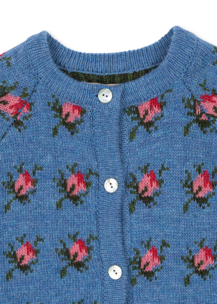 [Konges slojd] Belou Knit Collar Cardigan - Rosie Shade