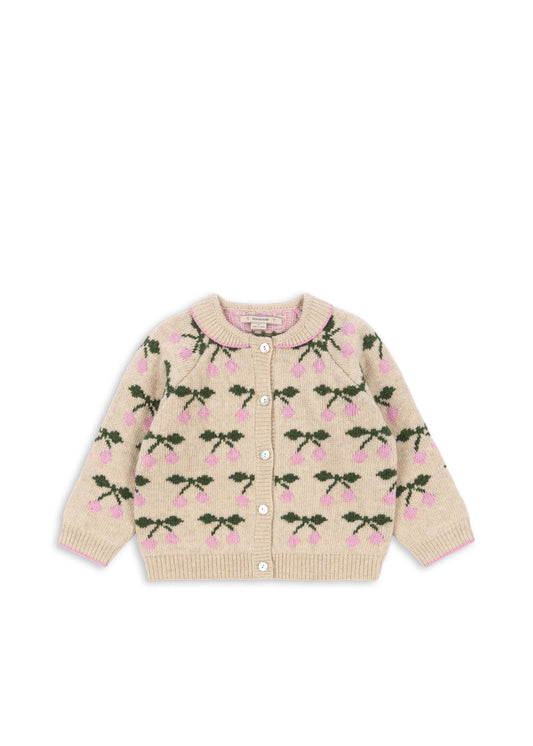 [Konges slojd] Belou knit Collar Cardigan - Cherry