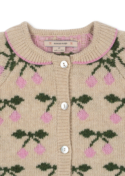 [Konges slojd] Belou knit Collar Cardigan - Cherry