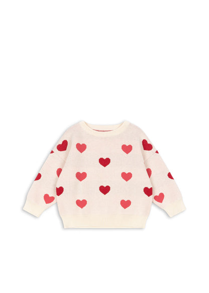 [Konges slojd] Lapis Knit Sweater GOTS - Coeur Colore Duo Pink