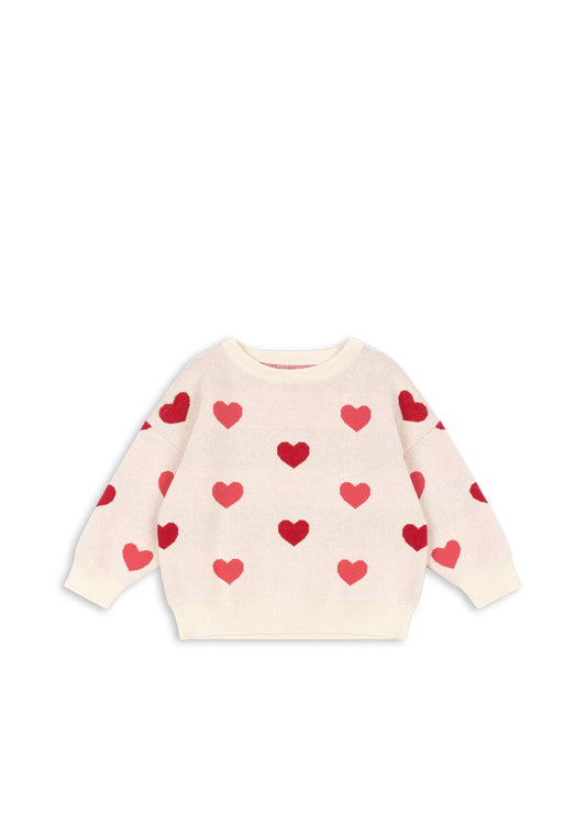 [Konges slojd] Lapis Knit Sweater GOTS - Coeur Colore Duo Pink