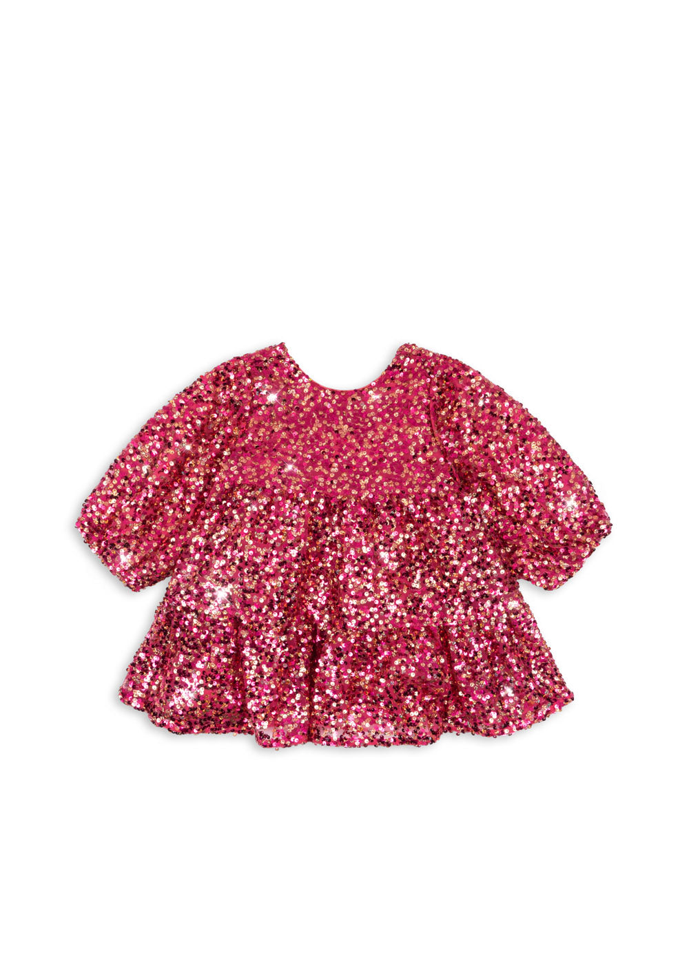 [Konges slojd] Lila Sequins Bow Dress - Sparkling Sangria
