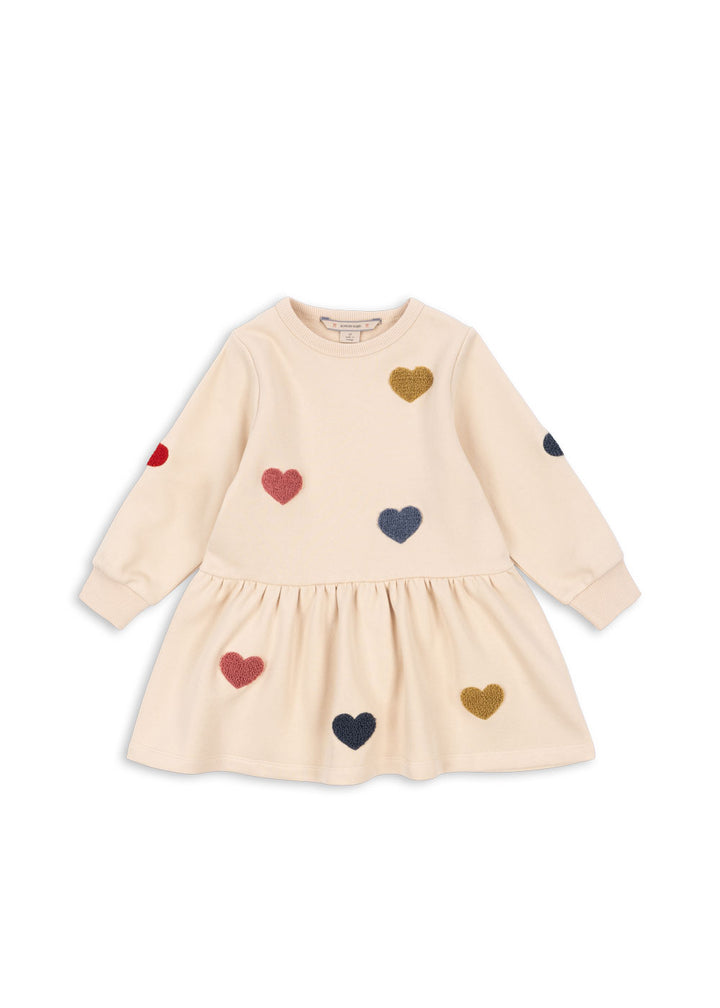 [Konges slojd] Lou Terry Sweat Dress - Multi Heart