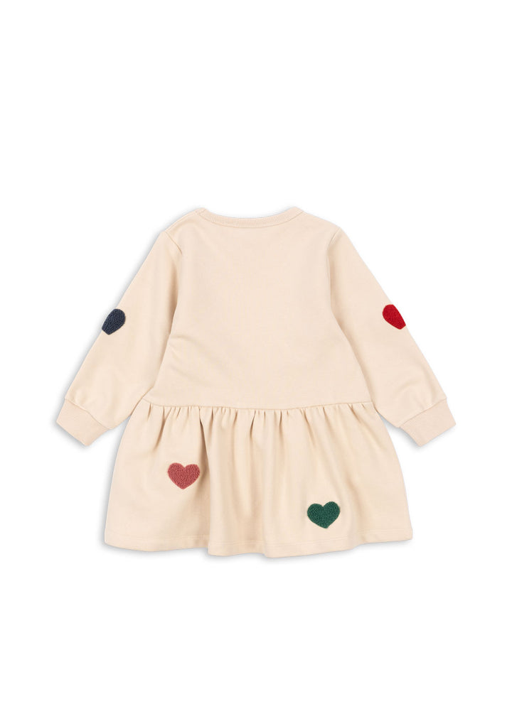 [Konges slojd] Lou Terry Sweat Dress - Multi Heart