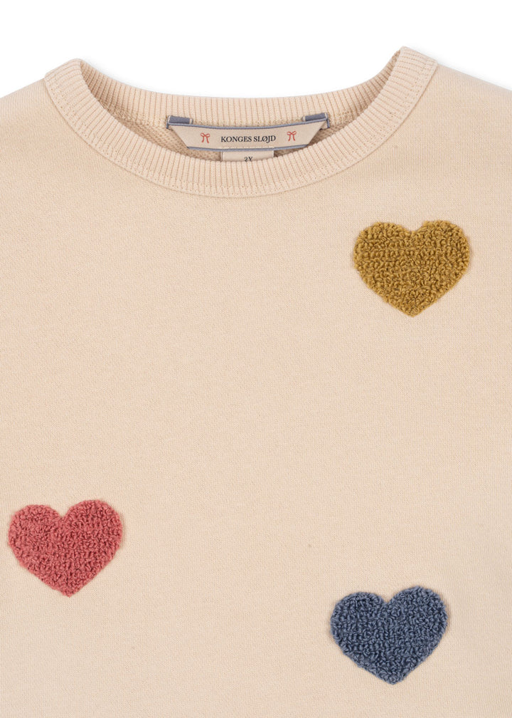 [Konges slojd] Lou Terry Sweat Dress - Multi Heart