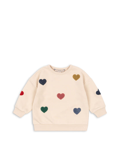 [Konges slojd] Lou Terry Sweat Shirt - Multi Heart