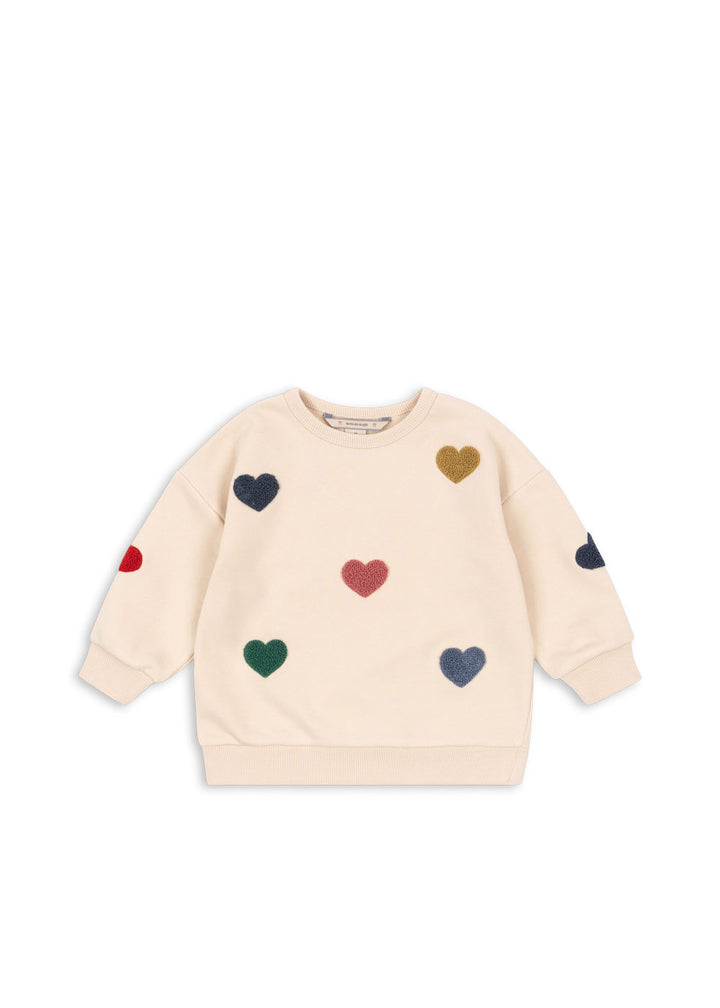 [Konges slojd] Lou Terry Sweat Shirt - Multi Heart
