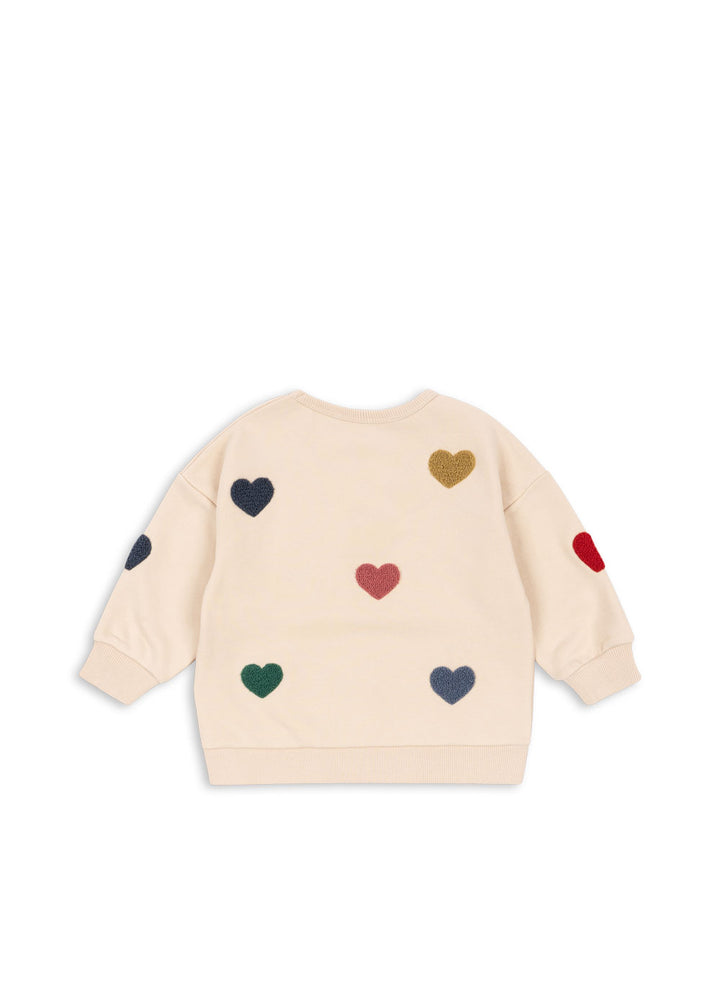 [Konges slojd] Lou Terry Sweat Shirt - Multi Heart