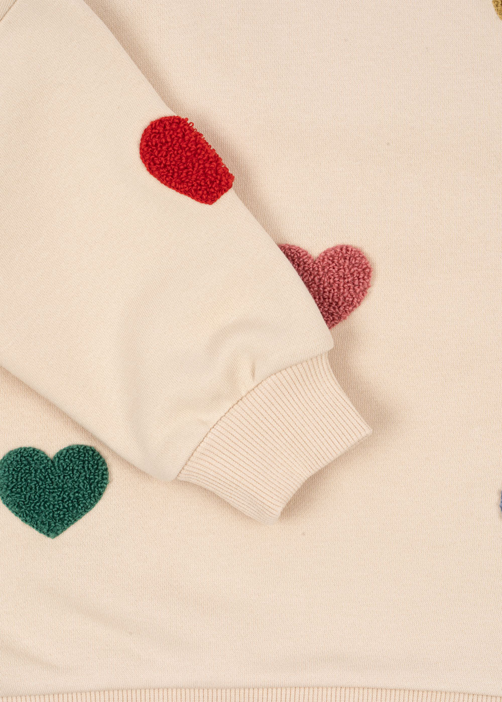 [Konges slojd] Lou Terry Sweat Shirt - Multi Heart