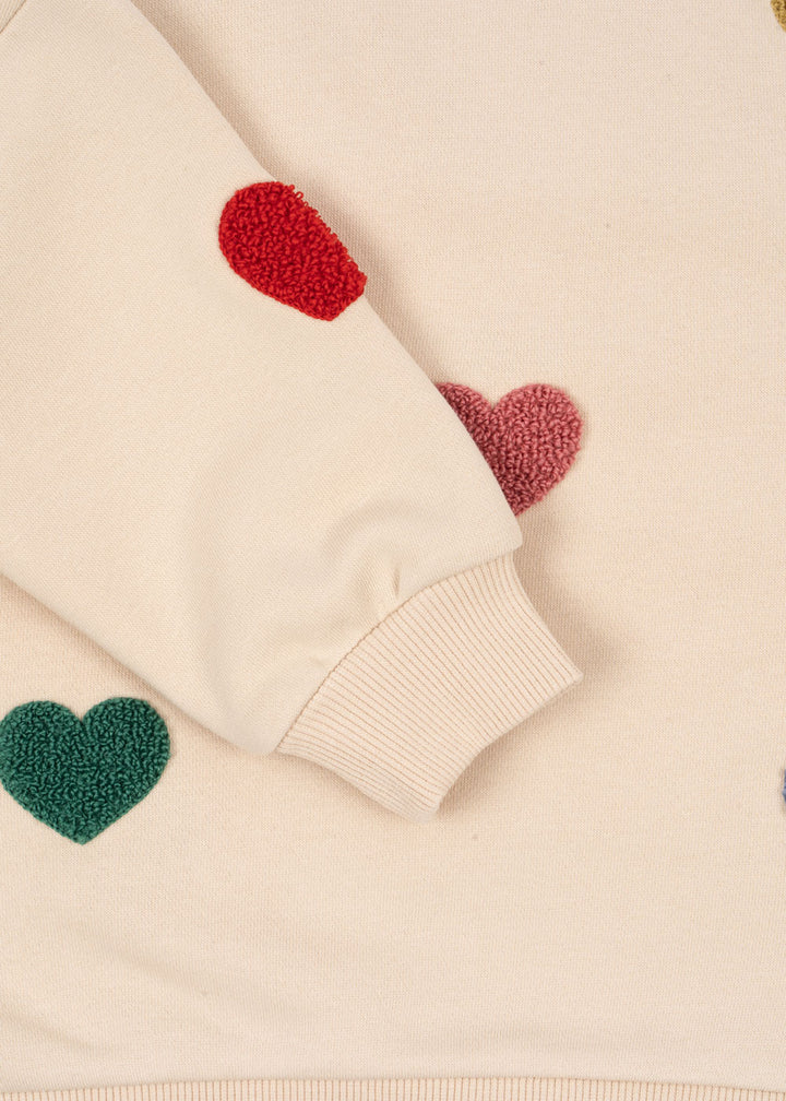 [Konges slojd] Lou Terry Sweat Shirt - Multi Heart