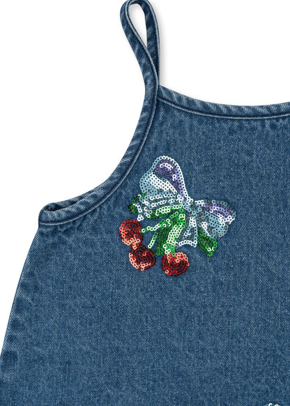 [Konges slojd] Magot Sequin Strap Dress GOTS - Amarena Sequin