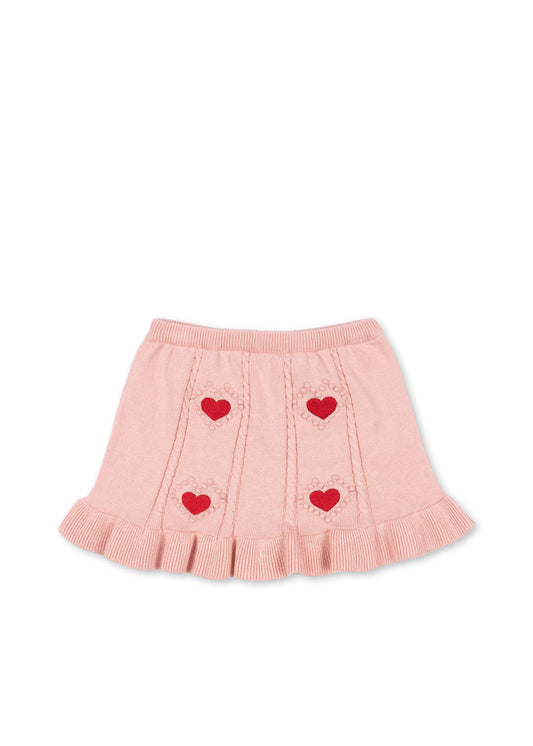 [Konges slojd] Soleil Knit Skirt GOTS - Silver Pink