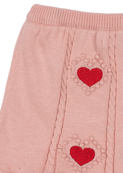 [Konges slojd] Soleil Knit Skirt GOTS - Silver Pink