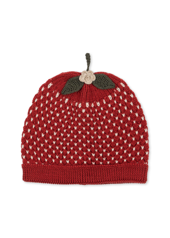 [Konges slojd] STrawberry Beanie - True Red