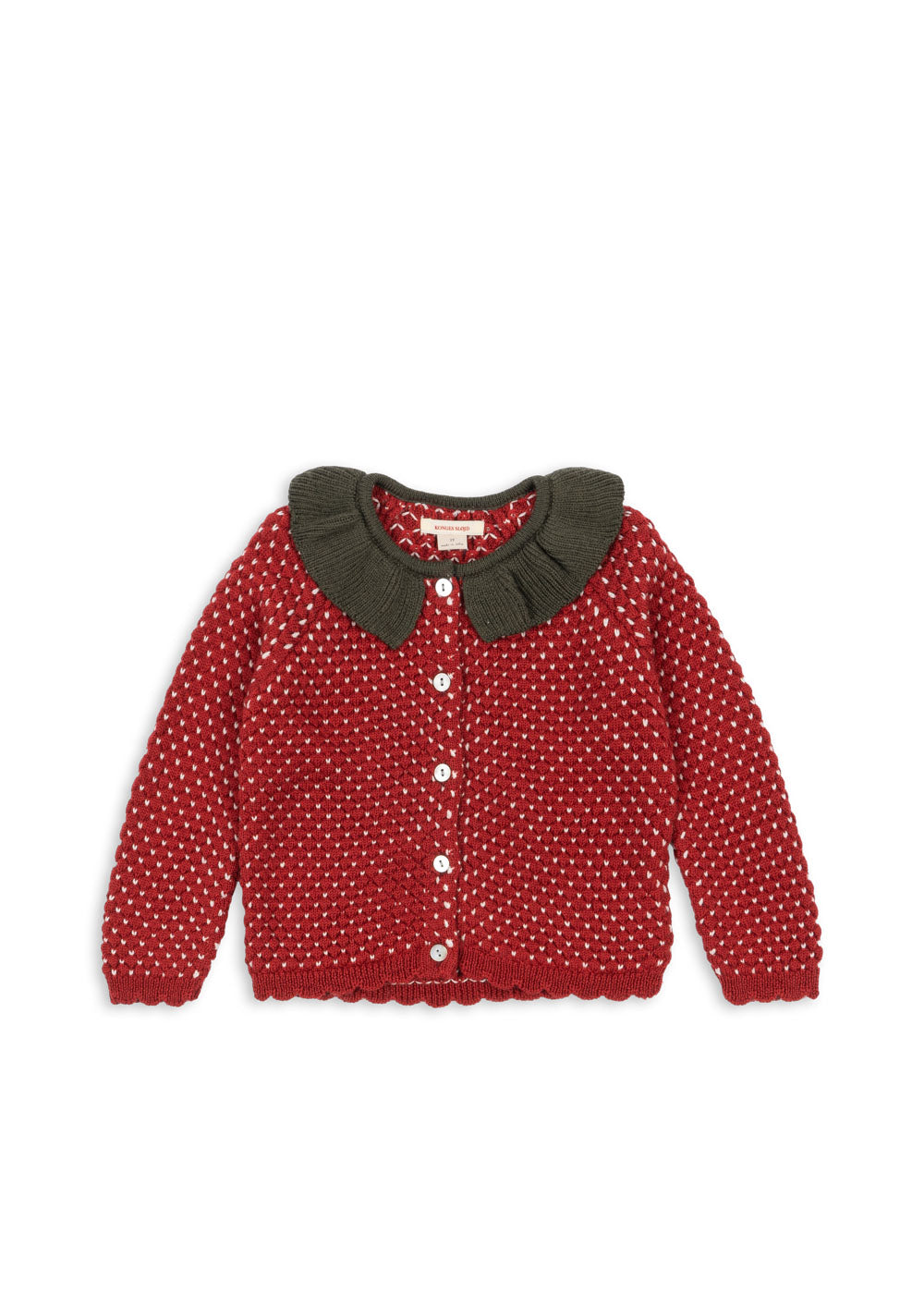 [Konges slojd] Strawberry Cardigan - Barbados Cherry
