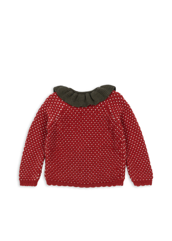 [Konges slojd] Strawberry Cardigan - Barbados Cherry