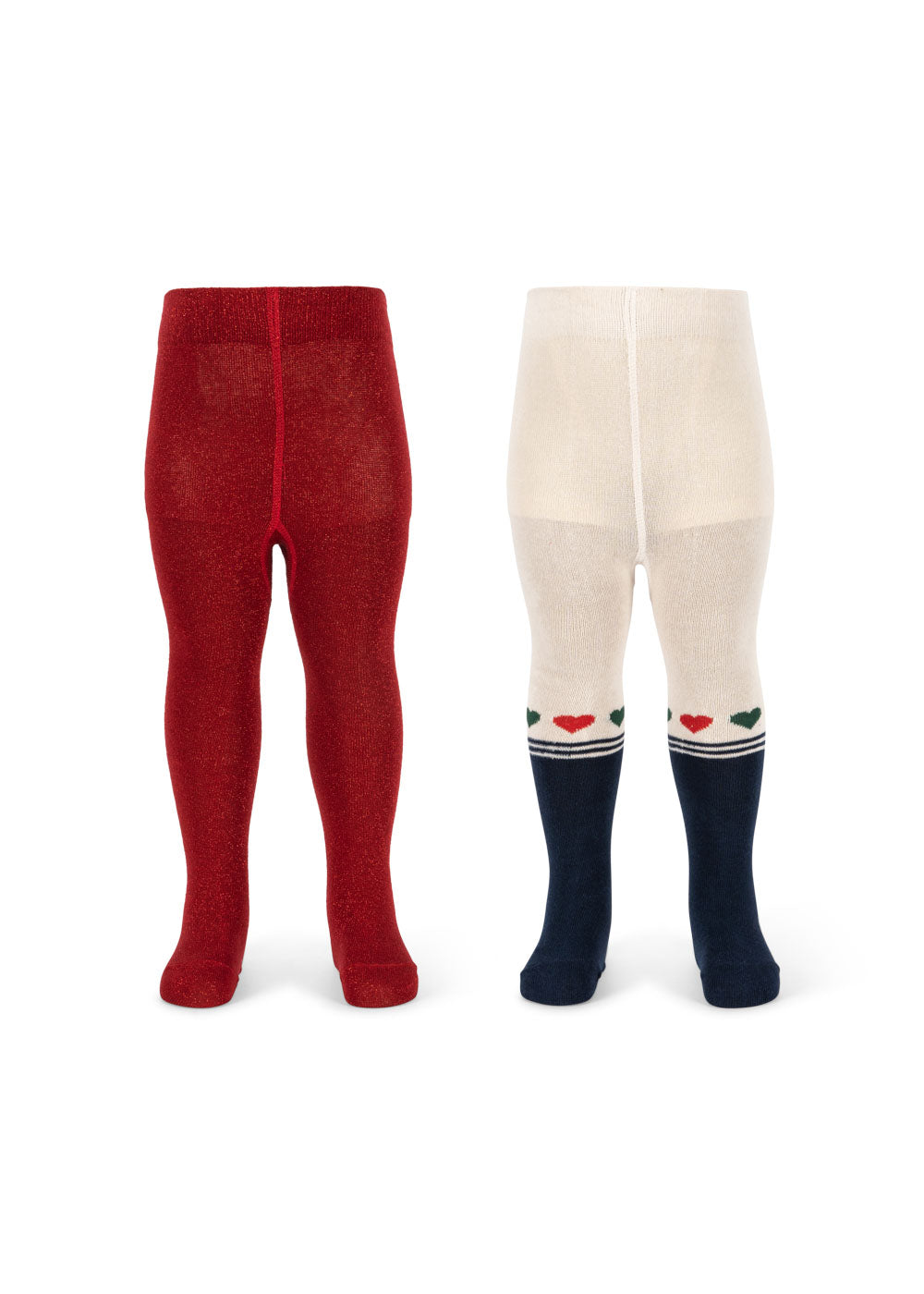 [Konges slojd] 2Pack Lurex Tights - Heart Mix