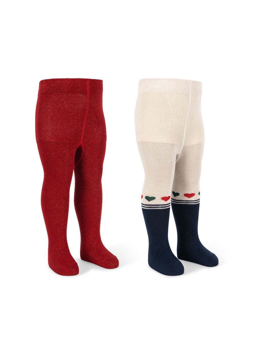 [Konges slojd] 2Pack Lurex Tights - Heart Mix