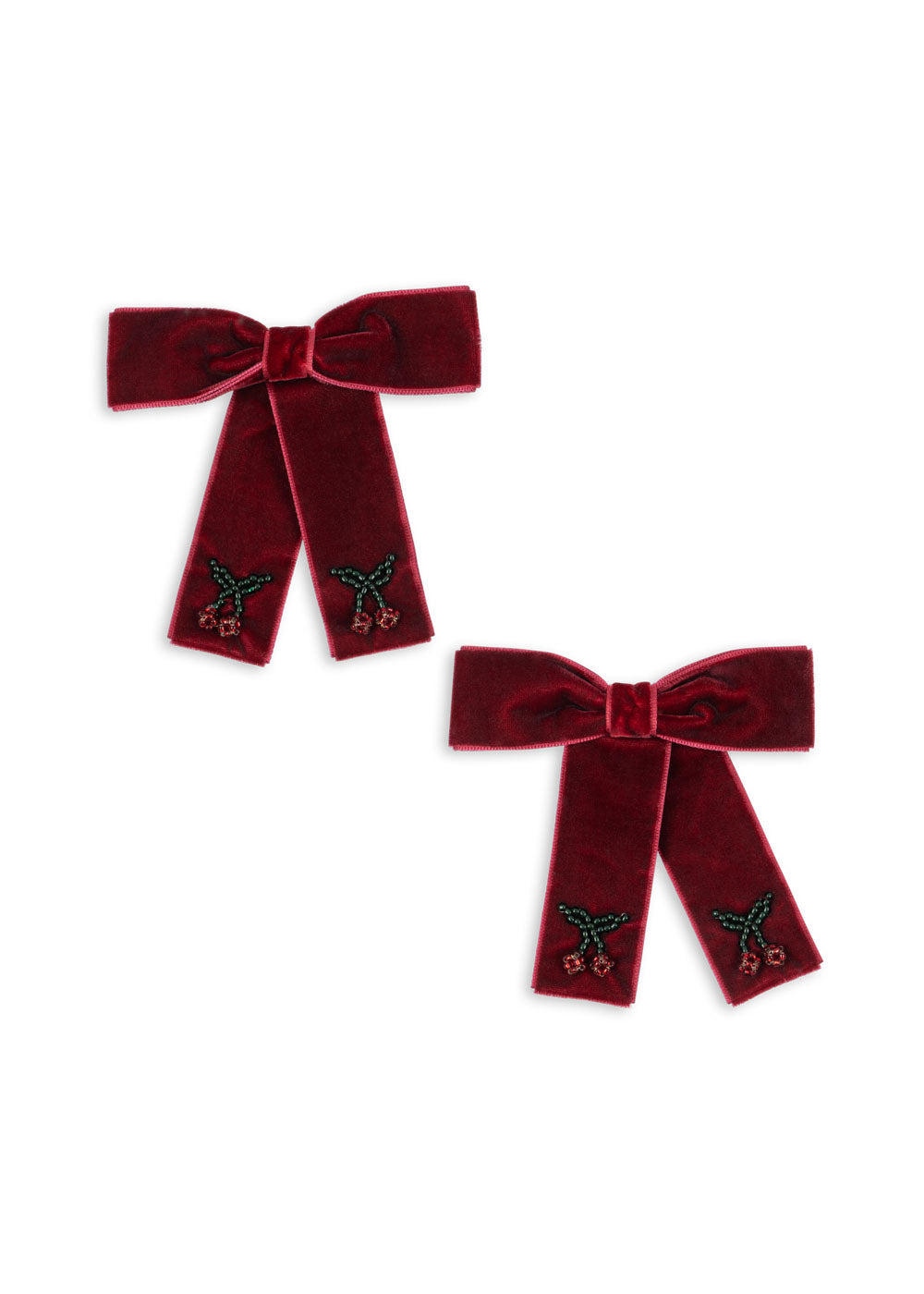 [Konges Slojd] 2Pack Juliette Bow Hair Clip - Rio Red