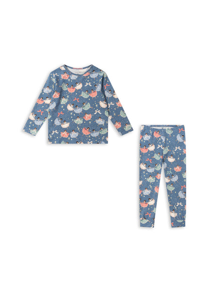 [Konges slojd] Basic Blouse / Pants Set GOTS - Snow Bow Ballerina