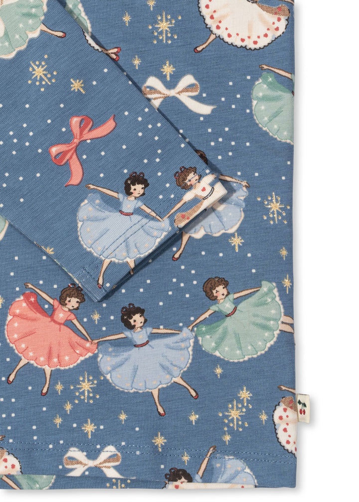 [Konges slojd] Basic Blouse / Pants Set GOTS - Snow Bow Ballerina