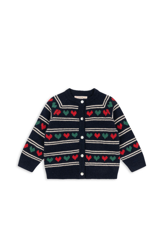 [Konges slojd] Belou Knit Collar Cardigan - Heart