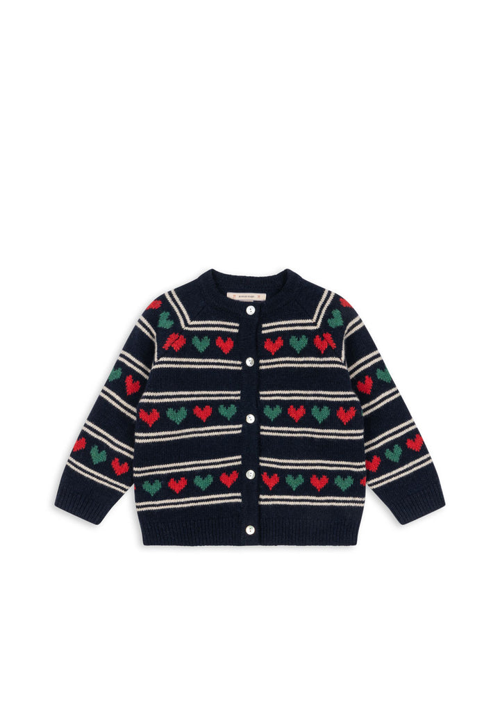 [Konges slojd] Belou Knit Collar Cardigan - Heart
