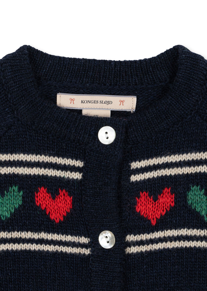 [Konges slojd] Belou Knit Collar Cardigan - Heart