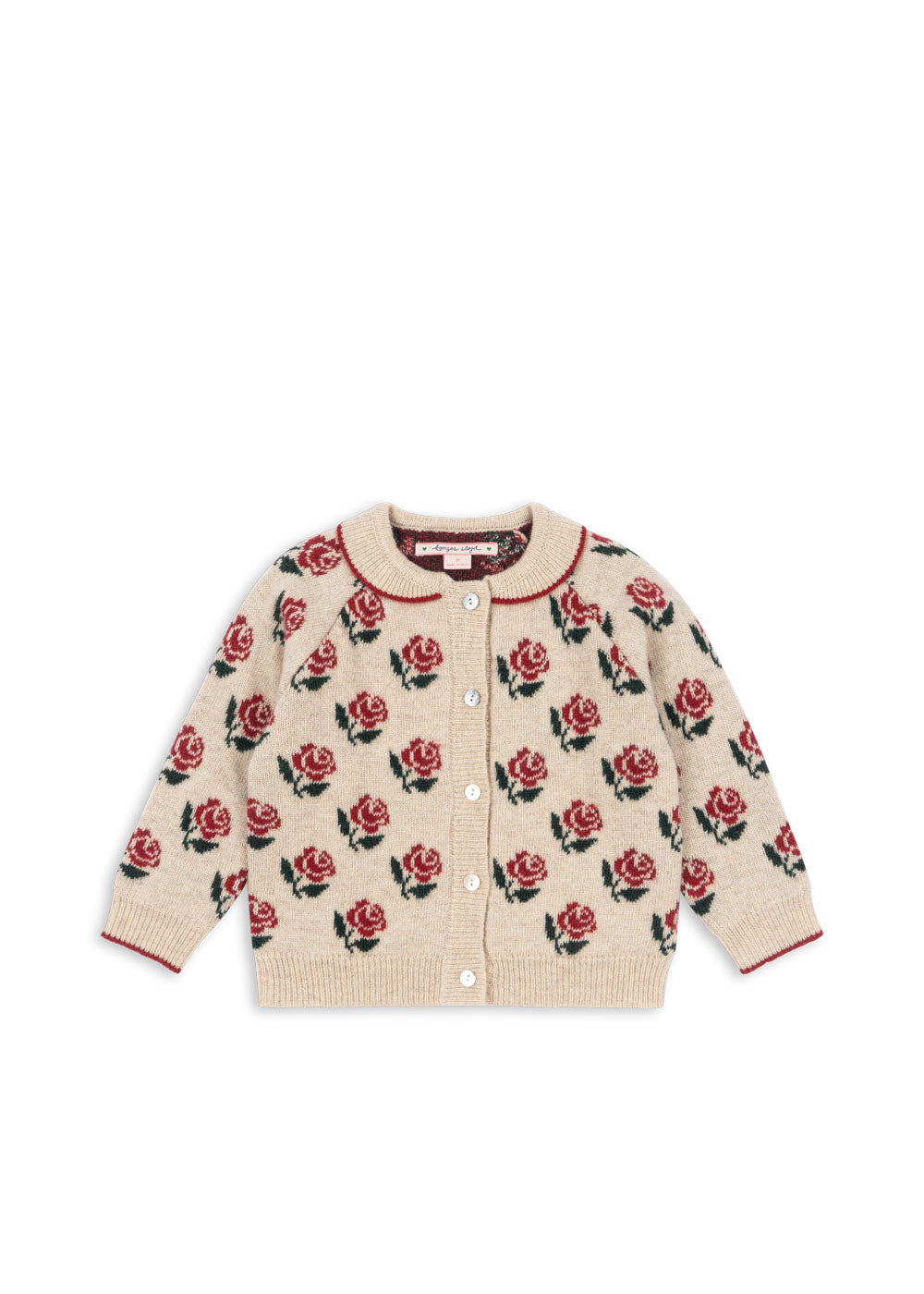 [Konges slojd] Belou Knit Collar Cardigan - Rose