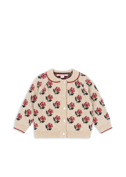 [Konges slojd] Belou Knit Collar Cardigan - Rose