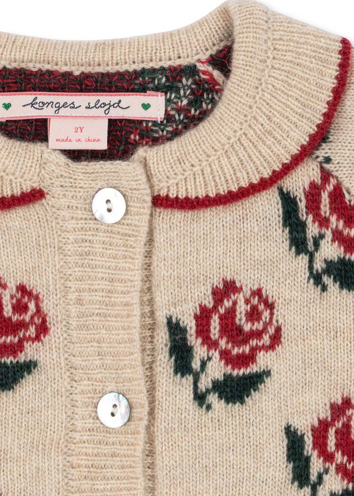 [Konges slojd] Belou Knit Collar Cardigan - Rose