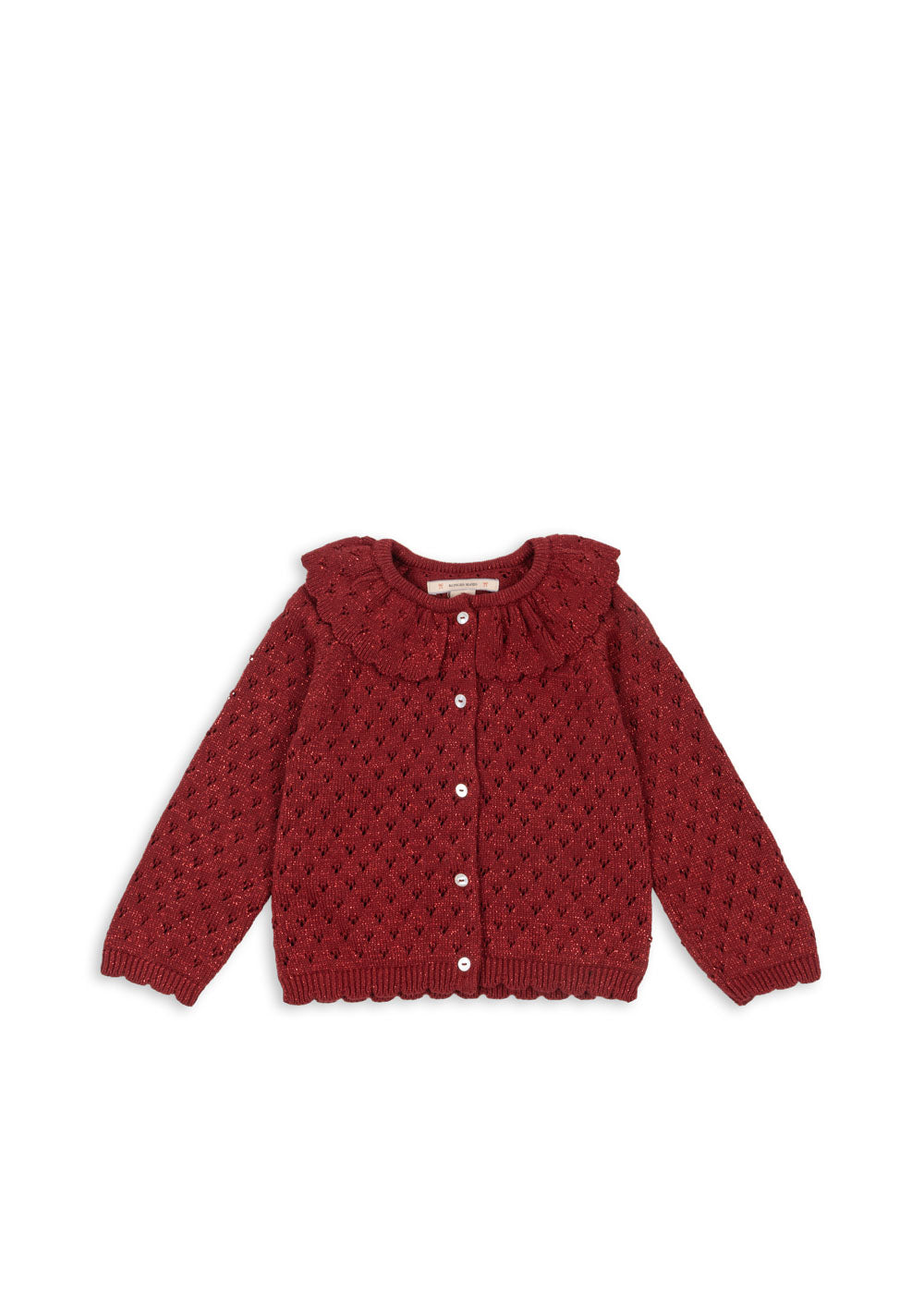[Konges slojd] Holiday Knit Cardigan - Red Dahlia
