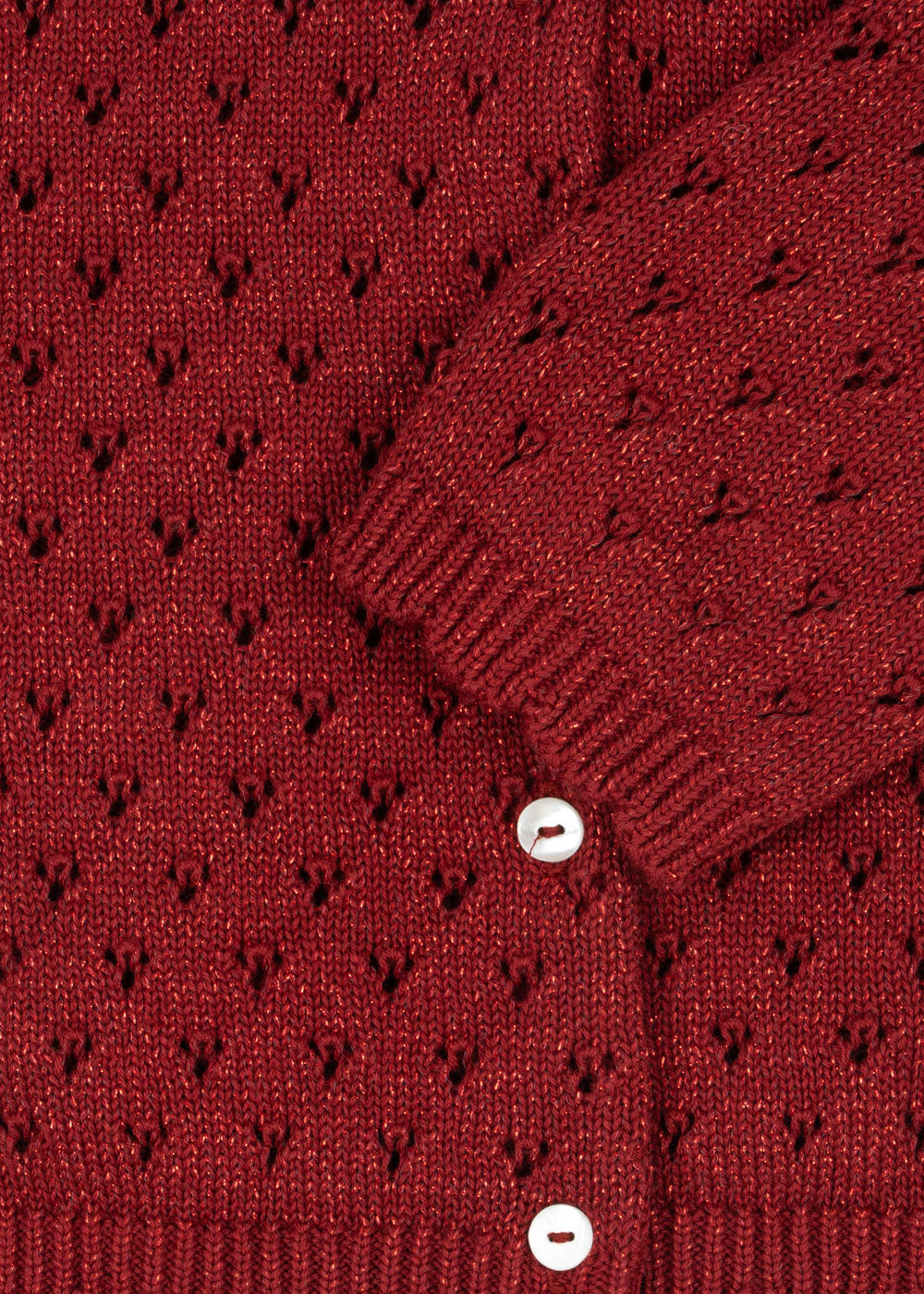 [Konges slojd] Holiday Knit Cardigan - Red Dahlia