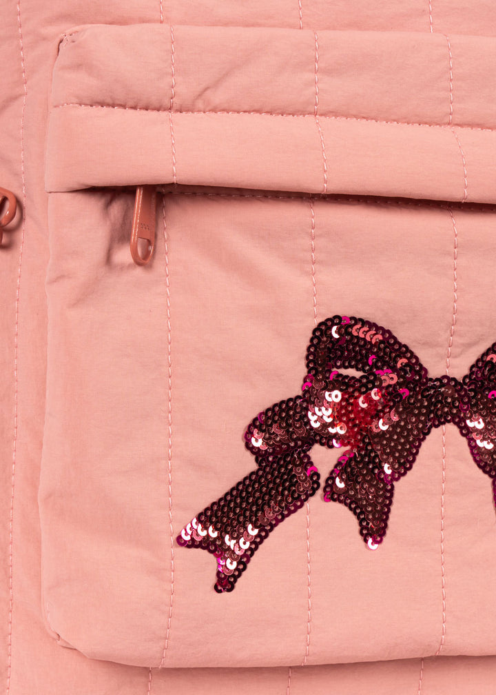 [11월10일 출고예정]
[Konges slojd] Juno Quilted Sequin Backpack - Rose