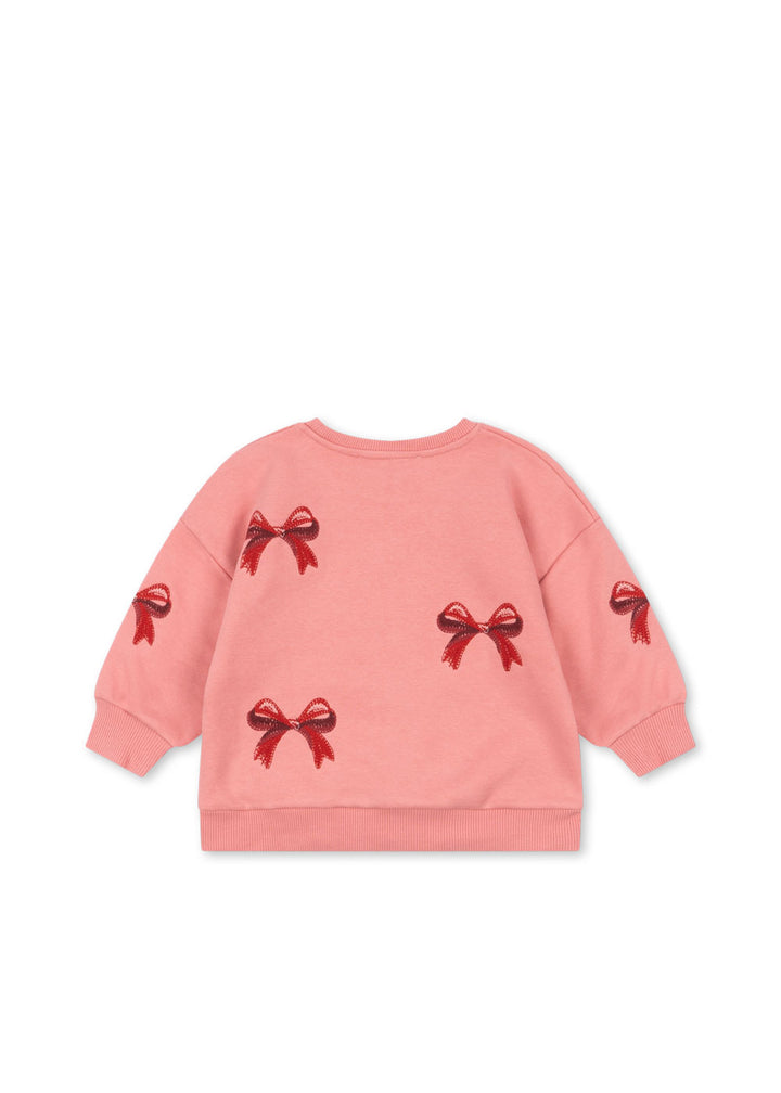 [Konges slojd] Lou Bow Sweat Shirt OCS - Strawberry ICE
