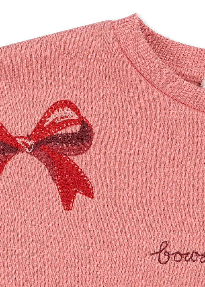 [Konges slojd] Lou Bow Sweat Shirt OCS - Strawberry ICE