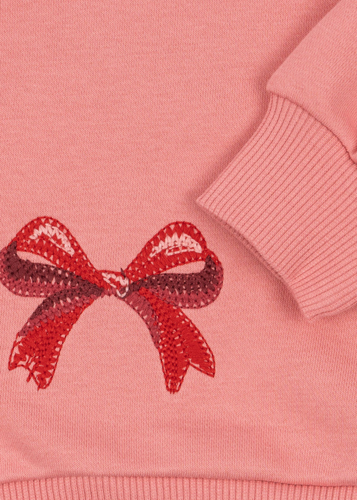 [Konges slojd] Lou Bow Sweat Shirt OCS - Strawberry ICE