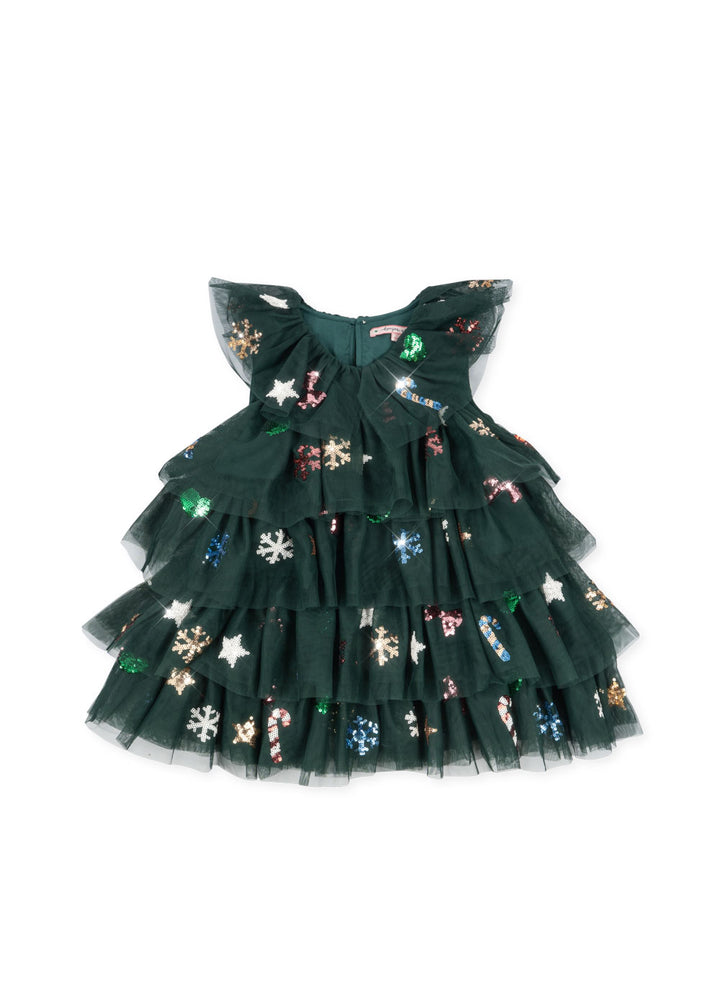 [Konges slojd] Yvonne Christmas Dress -  Hunter Green