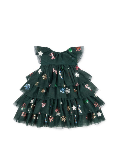 [Konges slojd] Yvonne Christmas Dress -  Hunter Green