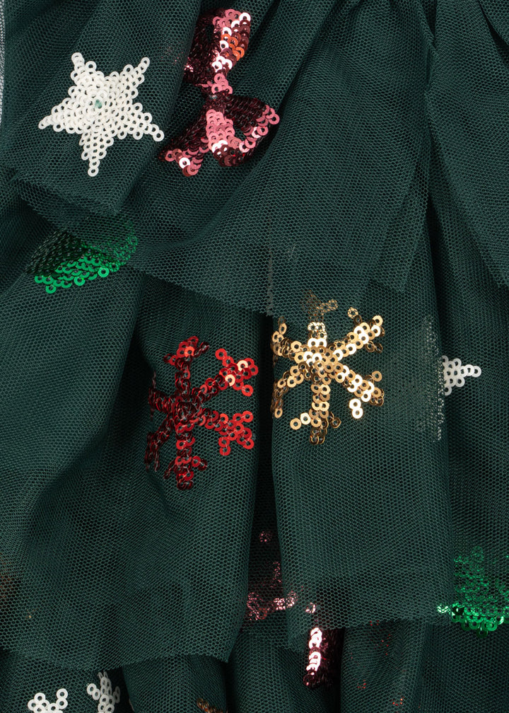 [Konges slojd] Yvonne Christmas Dress -  Hunter Green