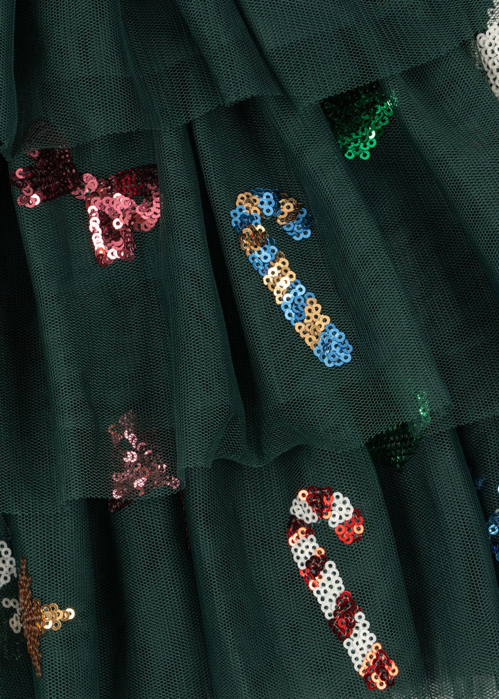 [Konges slojd] Yvonne Christmas Dress -  Hunter Green