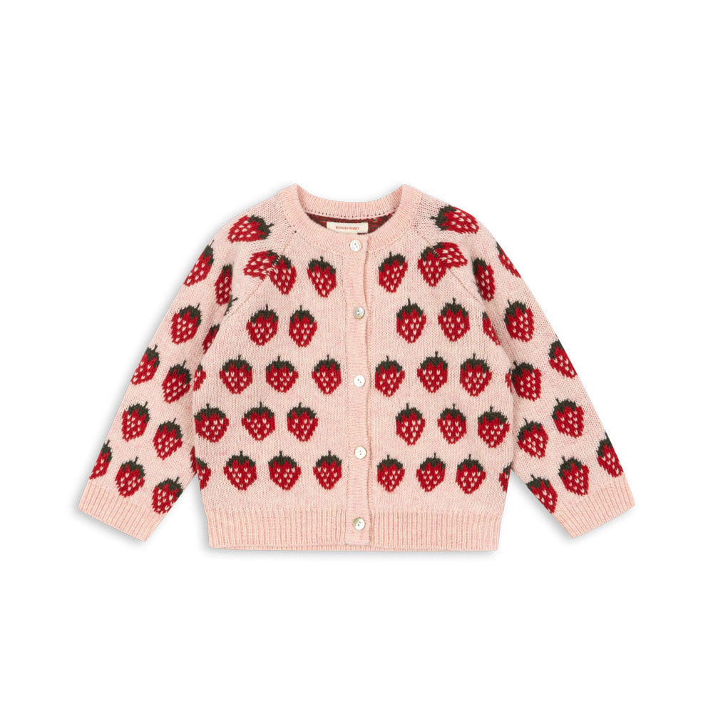 [Konges slojd] Belou Knit Cardigan - Strawberry