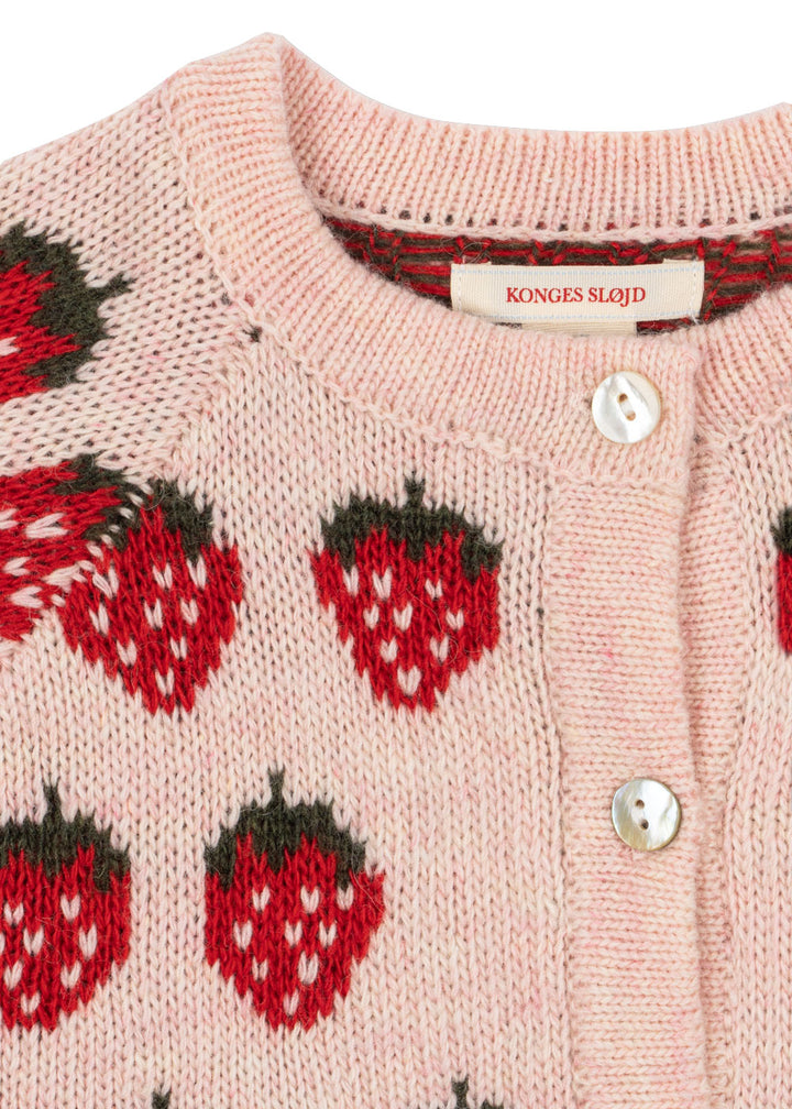 [Konges slojd] Belou Knit Cardigan - Strawberry