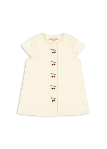 [Konges slojd] Evia Cherry Dress GOTS - Cloud Cream