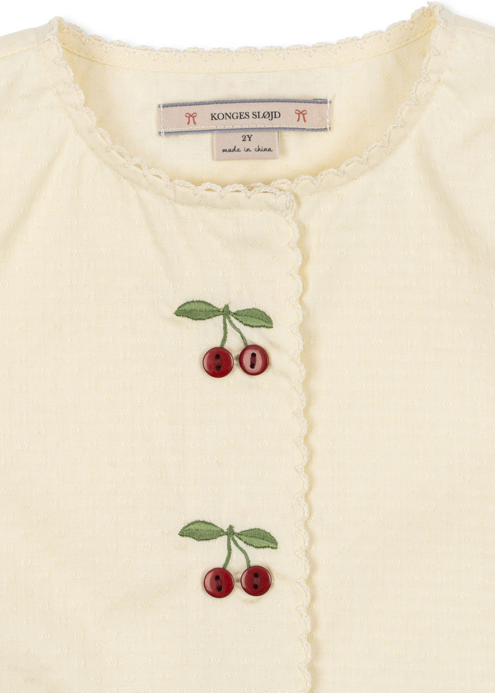 [Konges slojd] Evia Cherry Dress GOTS - Cloud Cream