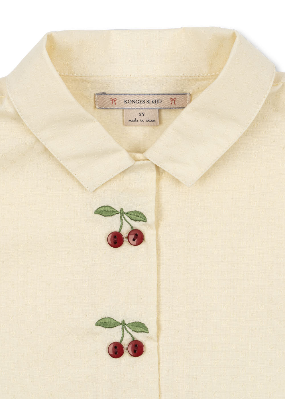[Konges slojd] Evia Cherry Shirt GOTS - Cloud Cream