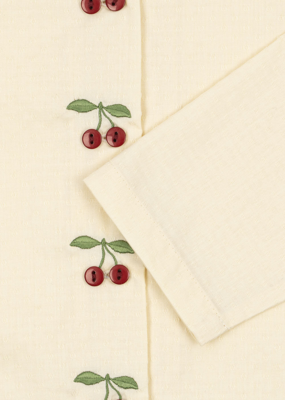 [Konges slojd] Evia Cherry Shirt GOTS - Cloud Cream