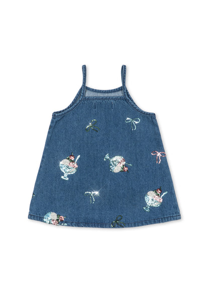 [Konges slojd] Magot Sequin Strap Dress GOTS - Gelato