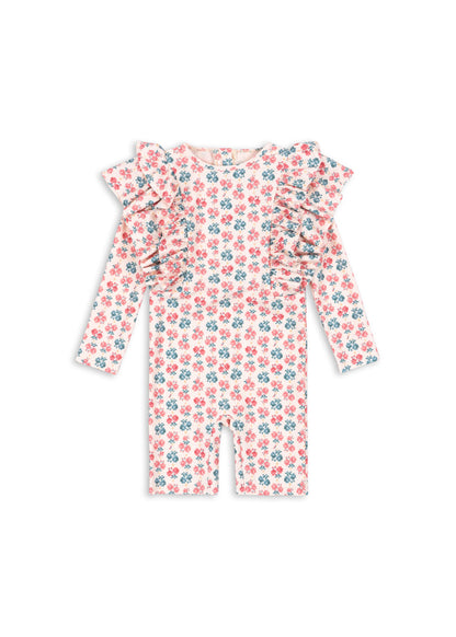 [Konges slojd] Manuca Frill Onesie - Lumina Rose